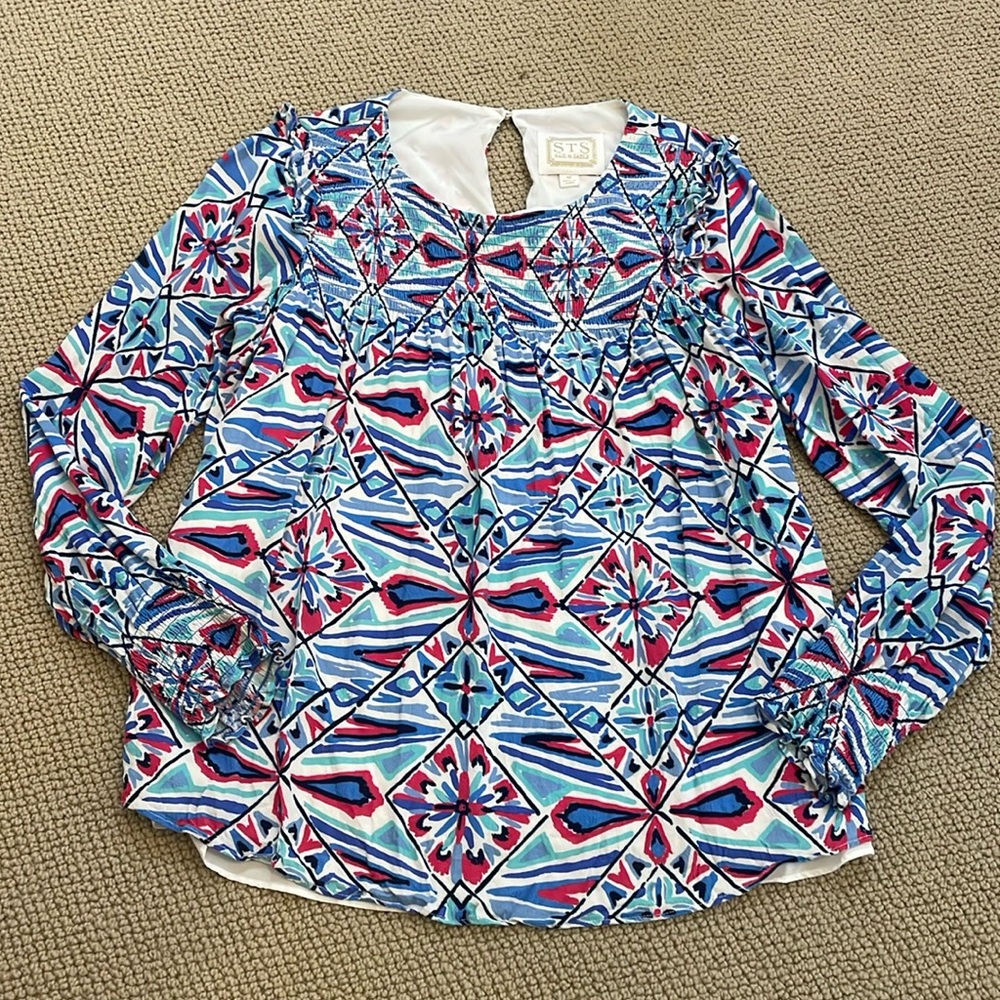 Sail to Sable -  Printed Top - Sz M